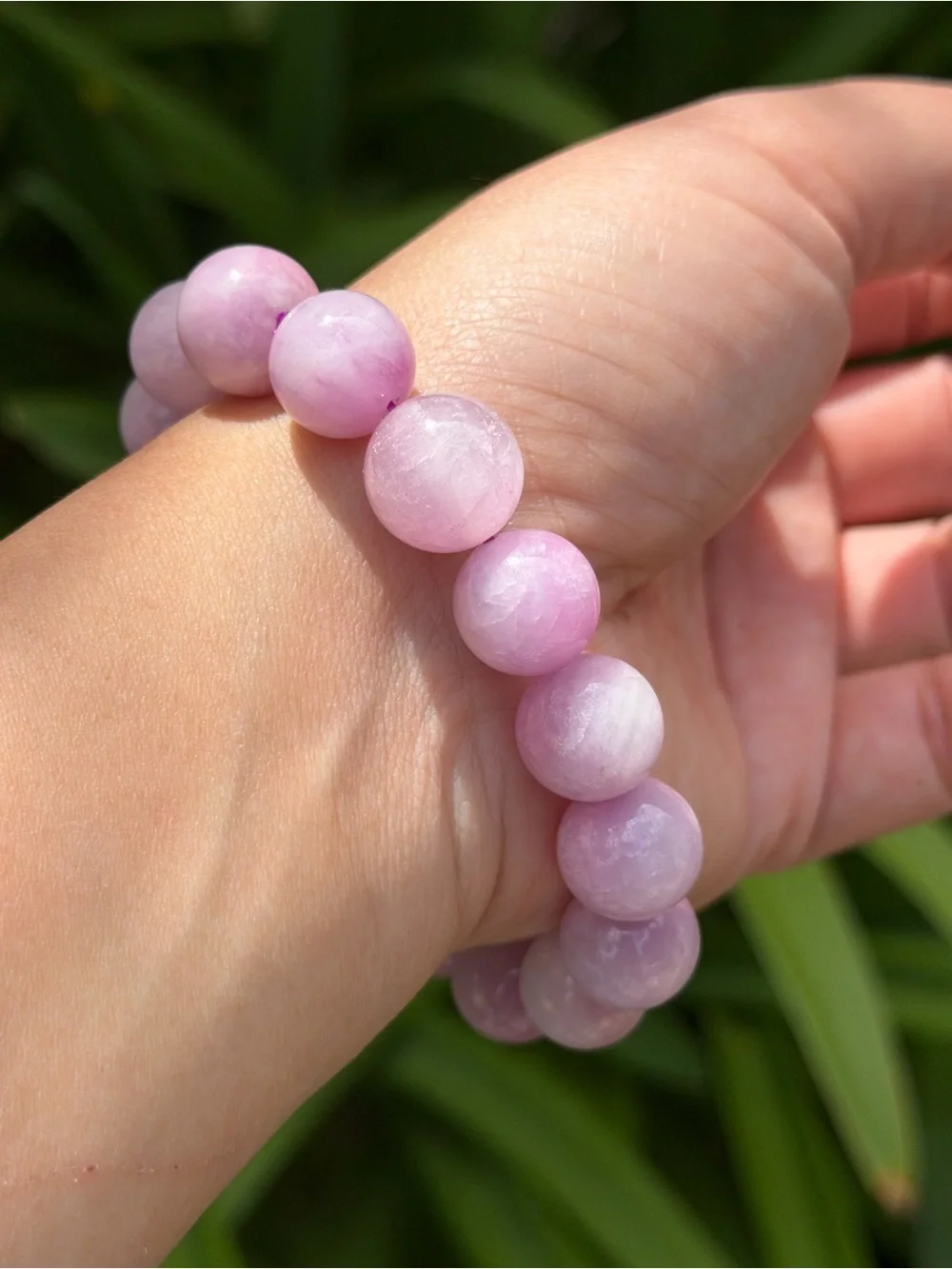 13mm strechable purple cat eye kunzite bracelet 1732